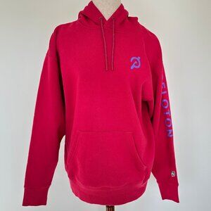 Peloton Hoodie Adult Medium Workout Gym Cycle Pinkish Red